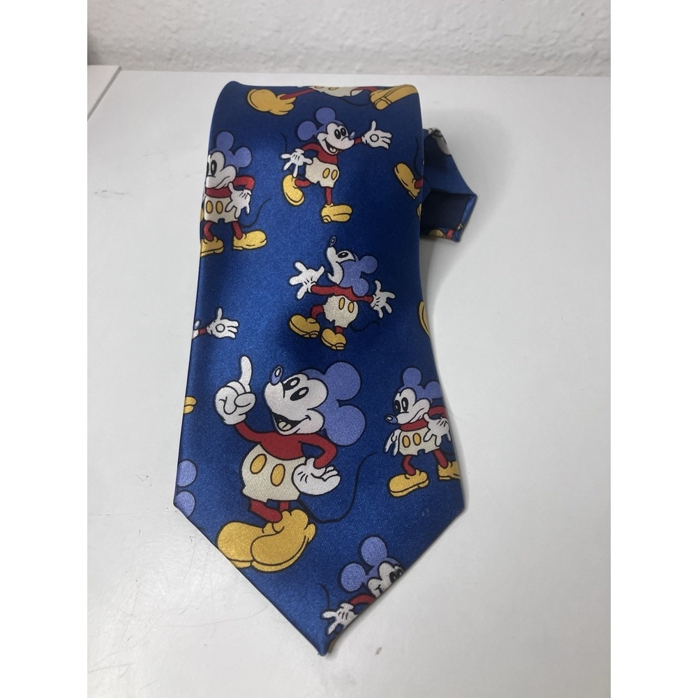 Vintage Seline Retro Mickey Mouse Classic Blue Neck Tie Vintage Disneycore